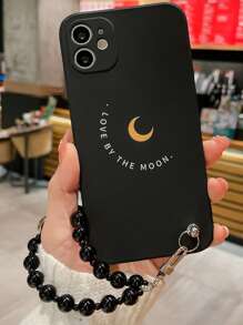 Letter Graphic Phone Case With Lanyard Compatible With iPhone15/15Plus/15Pro/15Promax - Multicolor - View 1