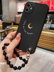 Letter Graphic Phone Case With Lanyard Compatible With iPhone15/15Plus/15Pro/15Promax - Multicolor - View 6