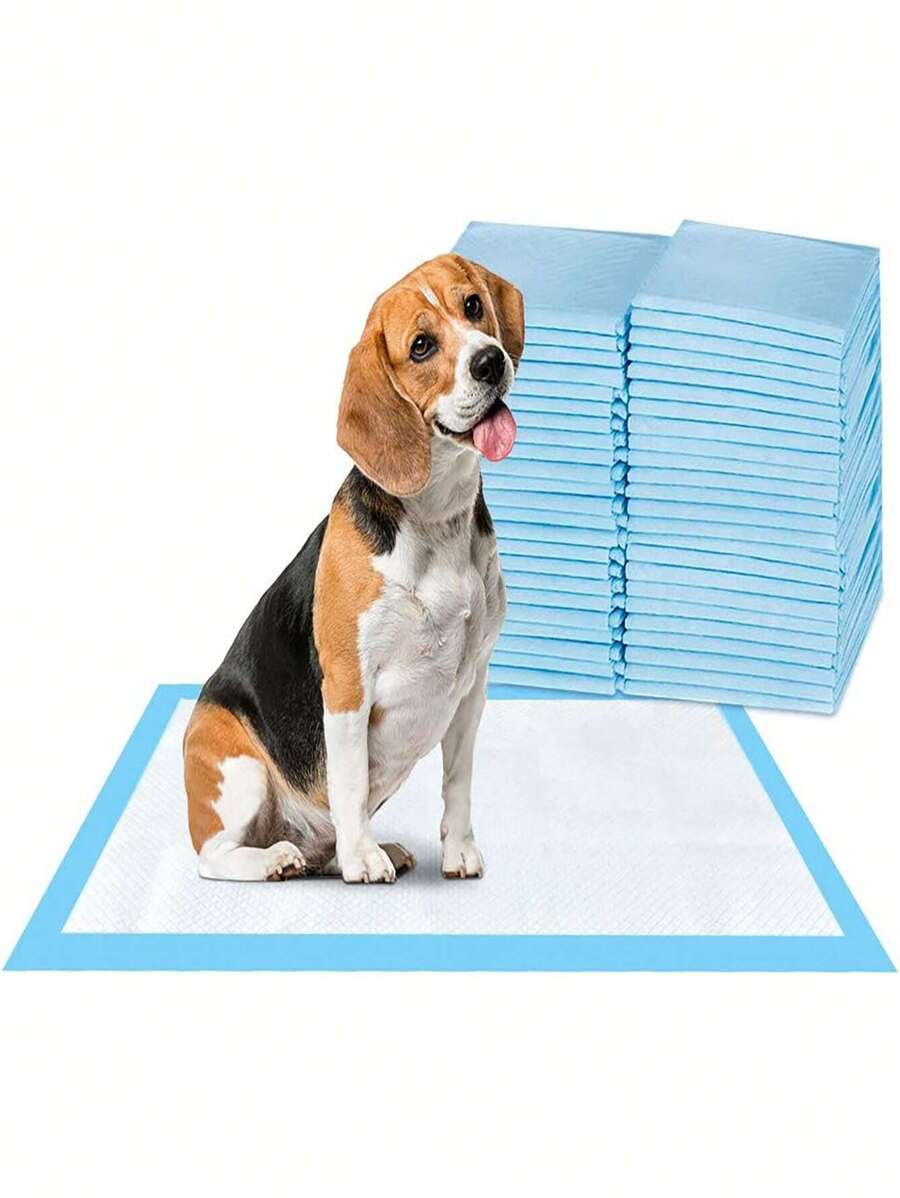 1set Disposable Absorbent Pet Diaper Mat For Dogs And Cats - Blue - View 1