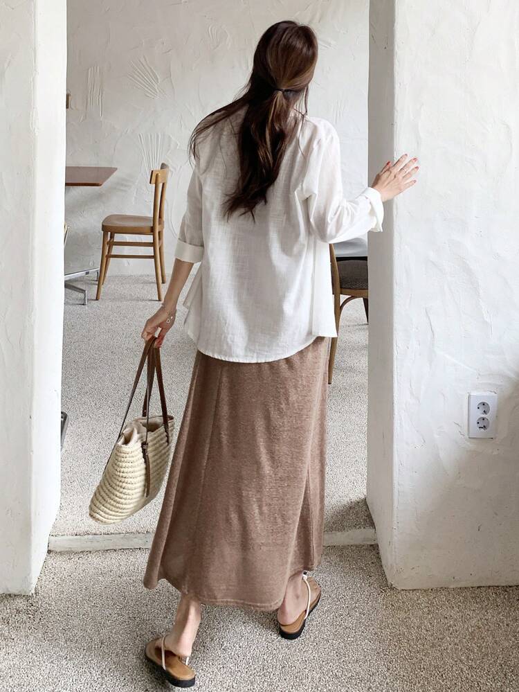 Solid Cami Dress Without Jacket Sundress Maxi Dress