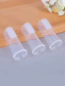 3pcs Baby Silicone Finger Toothbrush - Clear - View 2