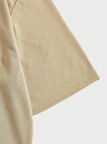 ROMWE MEN Goth Nam In Đầu lâu Áo thun Thả vai - Màu be - Xem 3