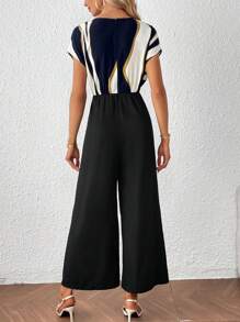 SHEIN Privé Áo liền quần nữ Trọn gói Sọc Thanh lịch - Nhiều màu - Xem 2