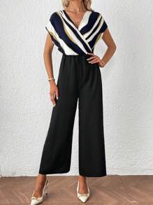 SHEIN Privé Áo liền quần nữ Trọn gói Sọc Thanh lịch - Nhiều màu - Xem 1