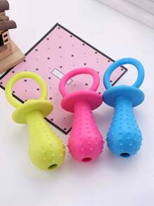 1入組安撫奶嘴設計隨機寵物發聲玩具適用於狗狗和貓適用於玩 - 彩色 - 查看 3