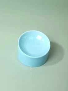 1 Bát Màu Trơn Cho Thú Cưng, Bát Tròn Bền Đẹp Cho Mèo, Chó Ăn Uống - Màu xanh lam - Xem 2