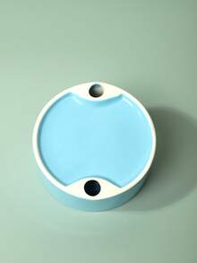 1 Bát Màu Trơn Cho Thú Cưng, Bát Tròn Bền Đẹp Cho Mèo, Chó Ăn Uống - Màu xanh lam - Xem 3