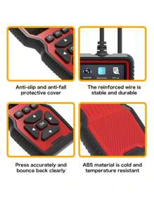 OBD2 Scanner Live Data Professional Mechanic OBDII Diagnostic Code Reader Tool For Check Engine Light - Red - View 6