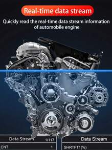 OBD2 Scanner Live Data Professional Mechanic OBDII Diagnostic Code Reader Tool For Check Engine Light - Red - View 8