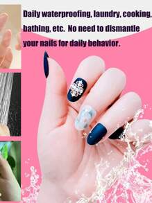 30sheets Fake Nail Glue Sticker, Double-Sided Nail Adhesive Stickers DIY - Clear - View 4