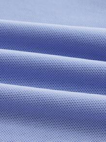 SHEIN ICON Solid Ruched Halter Neck Lettuce Trim Tie Backless Trumpet Sleeve Mesh Crop Top - Violet Purple - View 4