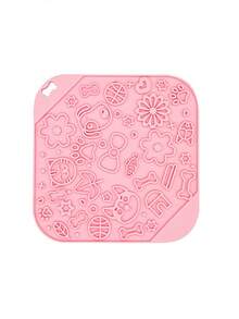 1 PC Màu Rắn Liếm Placemat Cho Chó Và Mèo Cho Ăn Thức Ăn - Màu xanh Bạc hà - Xem 4