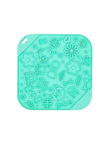 1 PC Màu Rắn Liếm Placemat Cho Chó Và Mèo Cho Ăn Thức Ăn - Màu xanh Bạc hà - Xem 5