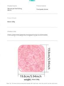 1 PC Màu Rắn Liếm Placemat Cho Chó Và Mèo Cho Ăn Thức Ăn - Màu xanh Bạc hà - Xem 6