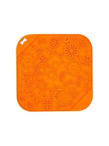 1 PC Màu Rắn Liếm Placemat Cho Chó Và Mèo Cho Ăn Thức Ăn - Màu xanh Bạc hà - Xem 7