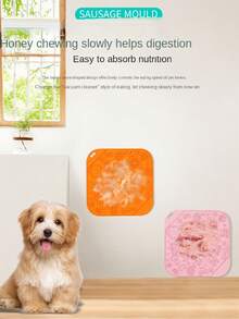 1 PC Màu Rắn Liếm Placemat Cho Chó Và Mèo Cho Ăn Thức Ăn - Màu xanh Bạc hà - Xem 12