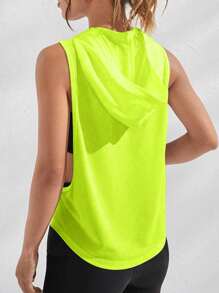 SHEIN Core Rhythm Letter Graphic Hooded Sports Sweatshirt