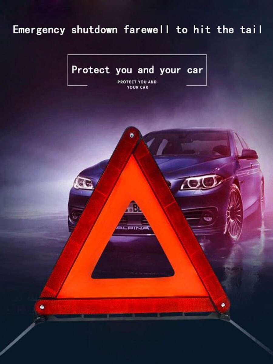 1入組反光三角車警示牌 - 紅色 - 查看 1