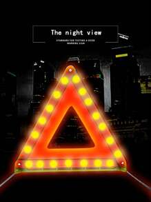 1入組反光三角車警示牌 - 紅色 - 查看 2