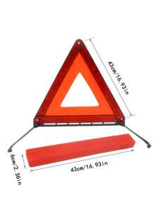 1入組反光三角車警示牌 - 紅色 - 查看 3
