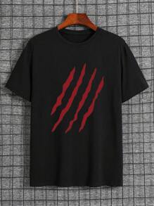 Manfinity Homme Men Graphic Print Tee - Black - View 3