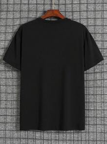 Manfinity Homme Men Graphic Print Tee - Black - View 2