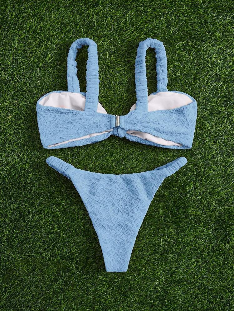 Summer Beach Solid Bikini Set