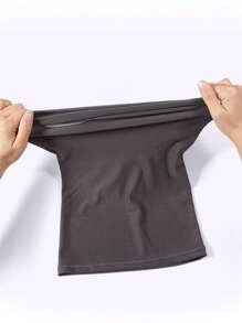 字母貼布冰絲防曬騎行口罩 - 深灰色 - 查看 4