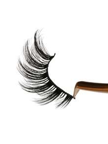 假睫毛,5雙貓眼假睫毛假睫毛條斜飛行螺旋拉長睫毛用於派對俱樂部 - 黑色 - 查看 8