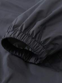 Manfinity Homme Men Long Sleeve Zip Up Hooded Jacket Without Tee, Fall - Black - View 8