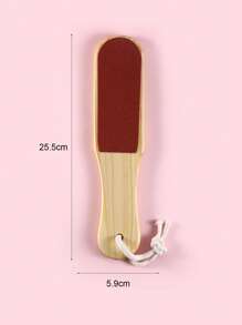 2Pcs Pumice Wood Handle Double-Sided Foot Board File Dead Skin Calluses Foot Grinder Pedicure Tool - Camel - View 3