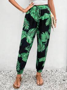 SHEIN LUNE Quần nữ Dây kéo Túi Nhiệt đới Boho - Nhiều màu - Xem 6