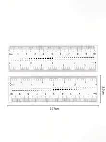 指甲測量柔軟尺,4入組假指甲量尺水鑽尺寸DIY美甲工具 - 無色 - 查看 7