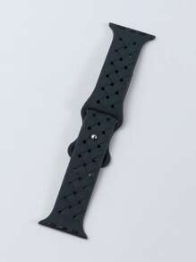 Dây đeo đồng hồ silicon rắn tương thích với Apple Watch - màu đen - Xem 3