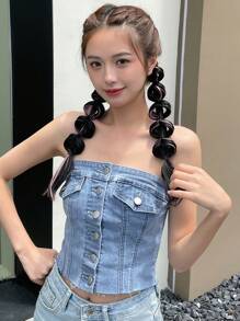 DAZY chiếc tóc giả nữ trang trí dây buộc tóc thời trang để trang trí tóc - Nhiều màu - Xem 1