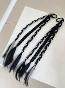 DAZY 2入組雙色假髮編織髮圈