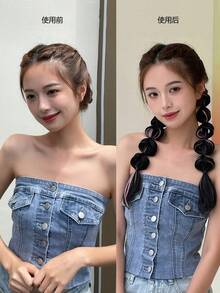 DAZY chiếc tóc giả nữ trang trí dây buộc tóc thời trang để trang trí tóc - Nhiều màu - Xem 3