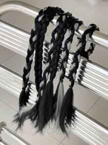 DAZY 2入組雙色假髮編織髮圈