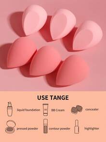 Bọt biển trang điểm , 7pcs Mỹ phẩm làm đẹp Bột nền tảng Mỹ phẩm Bọt biển Trang điểm Máy xay - Nhiều màu - Xem 6