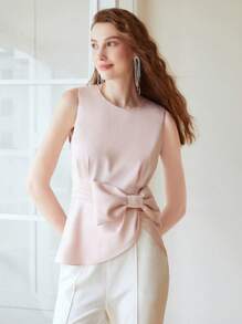 MOTF PREMIUM BOW DETAIL BLOUSE
