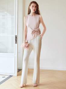 MOTF PREMIUM BOW DETAIL BLOUSE