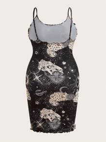 SHEIN Coolane Đầm Plus Size Xù nhỏ Thiên hà Giải trí - Nhiều màu - Xem 2