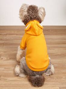 1pc Ear Decor Random Pet Hoodie