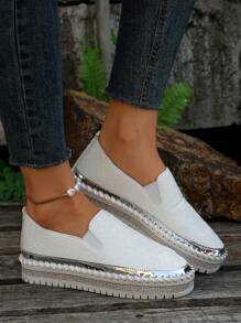 Outdoor Leisure Comfortable Seamed Shoes - White - View 2
