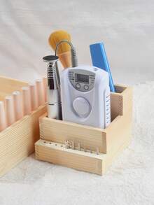 1 Máy Khoan Móng Tay Bằng Gỗ & Hộp Bảo Quản Mũi Khoan, Hộp Đựng Dụng Cụ Làm Móng Tay Bền Đẹp, Thiết Bị Làm Móng, Mũi Mài Và Phụ Kiện Khoan - Màu vàng - Xem 7