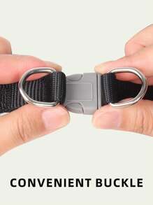 1pc Two Tone Patch Decor Pet Harness & 1pc Leash Set For Dog For Outdoor - Black - View 5