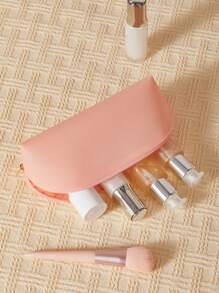 可愛粉色防水聚氯乙烯沙灘旅行便攜收納袋化妝包化妝包筆袋 - 粉色 - 查看 4