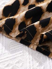 Girls Leopard Print Wide Leg Trousers - Multicolor - View 3