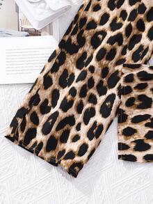 Girls Leopard Print Wide Leg Trousers - Multicolor - View 5
