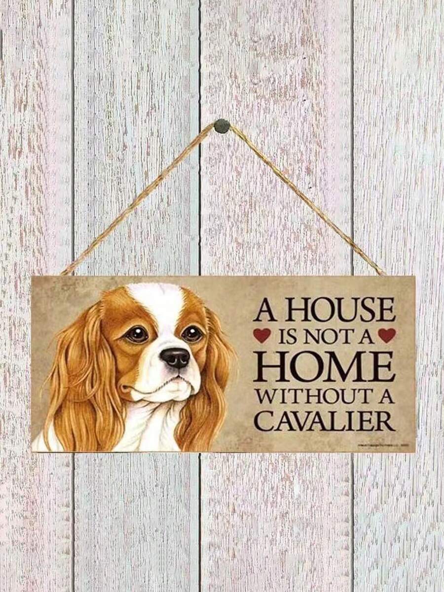 1入組小狗印花木頭花園標牌 - 彩色 - 查看 1